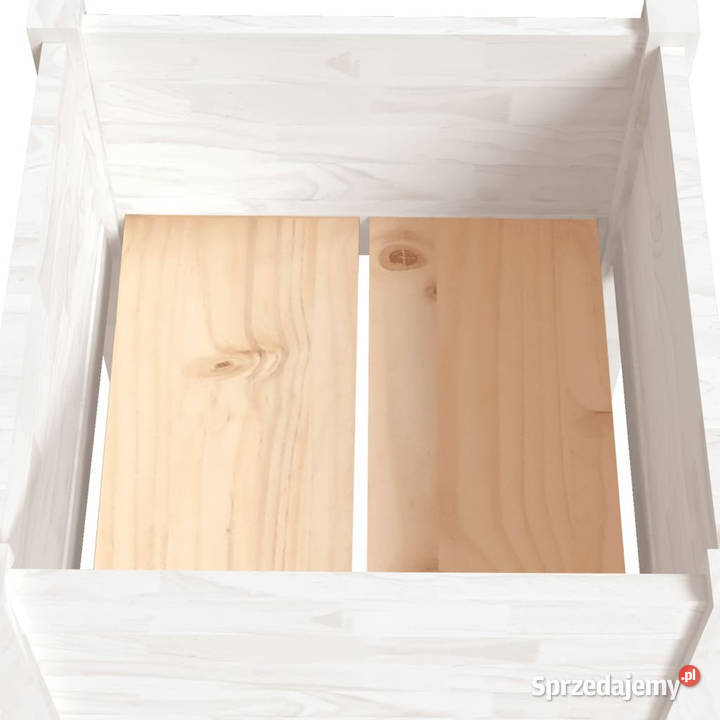 Donice ogrodowe 2 białe 50x50x70 drewno sosnowe mazowieckie Warszawa