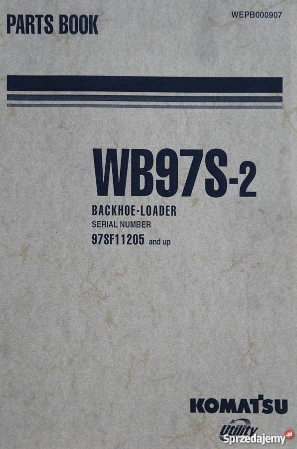 Katalog części koparko-ładowarka KOMATSU WB97S