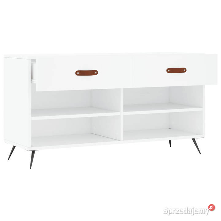 Ławka z miejscem na buty biała 102x35x55 Warszawa