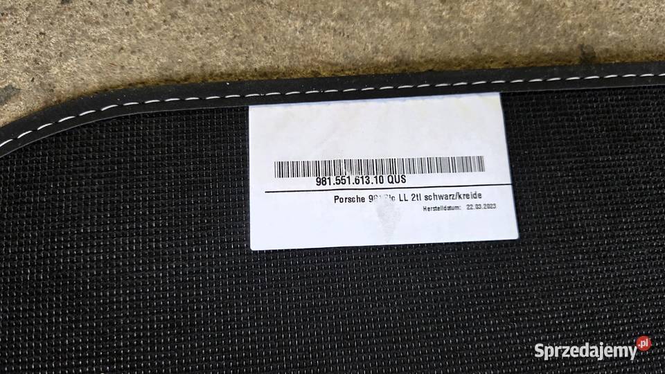 Oryginalne dywaniki Porsche 718 911 welurowe Pozostałe Pozostałe Olesno sprzedam
