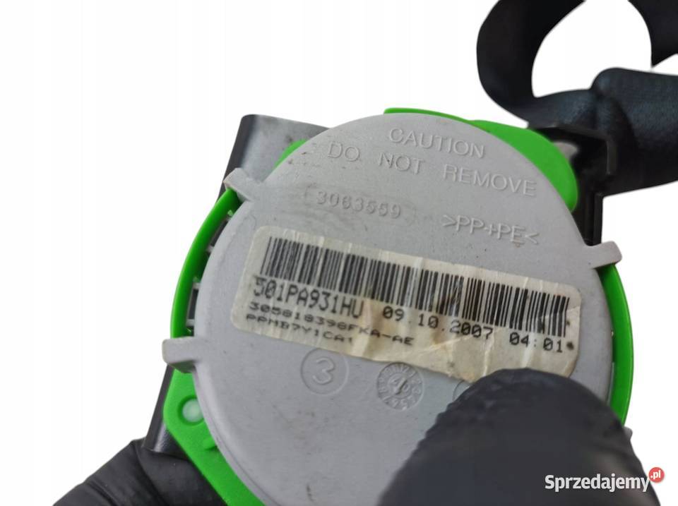 PAS BEZPIECZEŃSTWA PRAWY PRZÓD PASAŻERA E15 Rok produkcji 2007