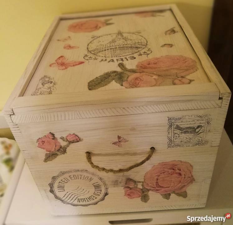 Skrzynka pudełko szkatułka w stylu vintage Krasów