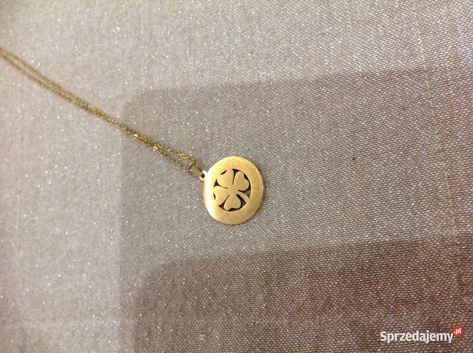 Damski Złoty Naszyjnik Choker z Koniczynką lubuskie Nowa Sól sprzedam