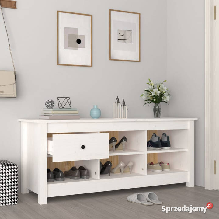 Szafka na buty biała 110x38x455 lite drewno Na buty mazowieckie Warszawa