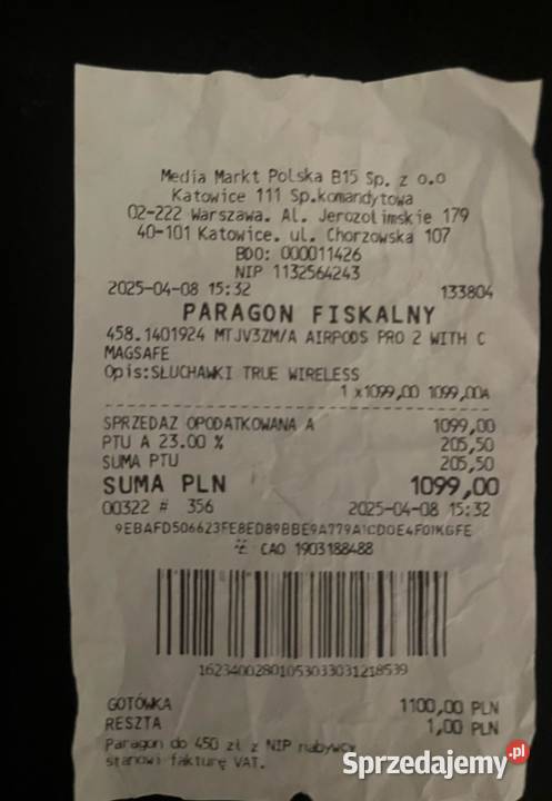 Apple AirPods pro 2 Słuchawki i głośniki śląskie Studzionka