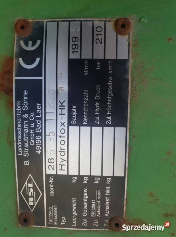 Rozdzielacz Hydrauliczny Strautmann Hydrofox Hk Szprotawa