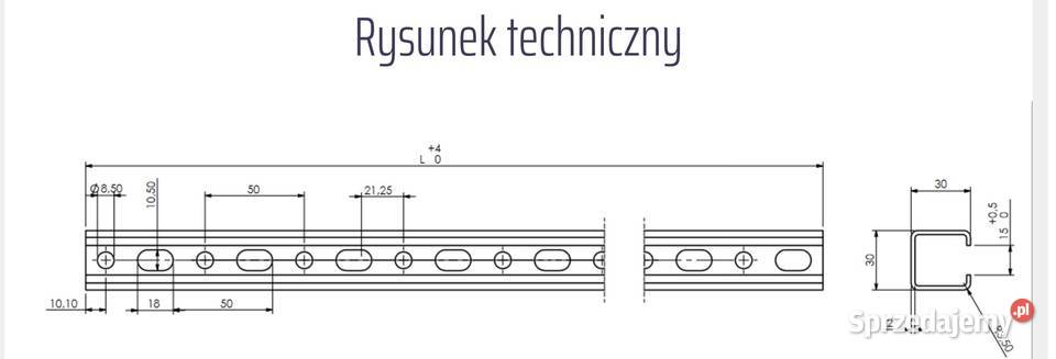 profil szyna montażowa 30x30x2 mm Pozostałe Kobyłka