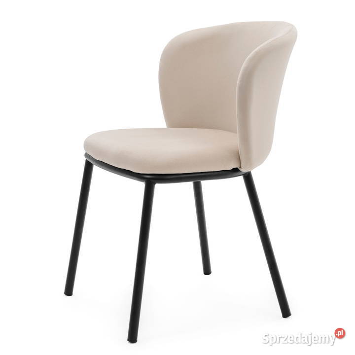 Jasnobeżowe Krzesło Tapicerowane Bari Wysyłka Krzesła Tarchały Małe