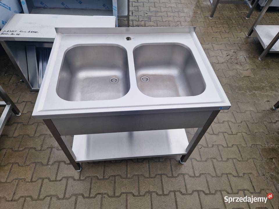 Zlew Gastronomiczny 2 Komorowy Z Półką 1007085 Ostrów Wielkopolski sprzedam