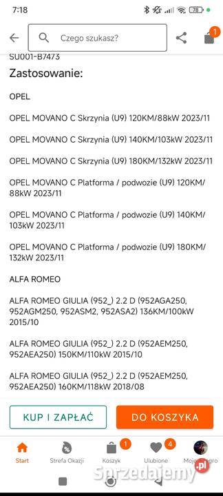 Filtr paliwa pe 9828 fiatAlfa Romeoopel Części samochodowe podkarpackie Rzeszów sprzedam
