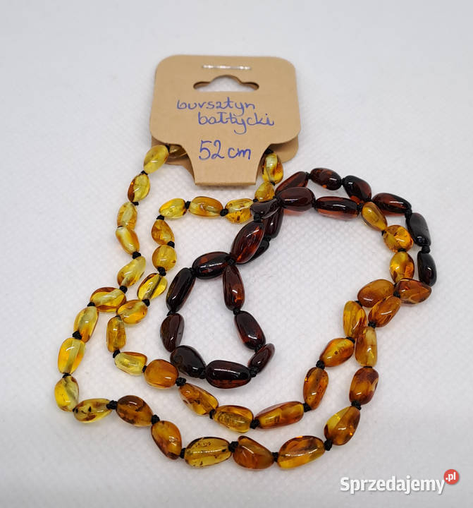 Korale bursztyn bałtycki ryż cieniowany cytryna mazowieckie Warszawa