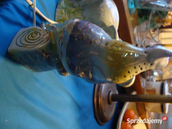 ceramiczna lampa vintage papuga Wrocław