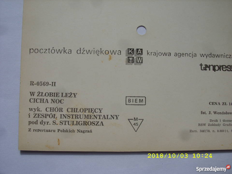 w zlobie lezy cicha noc pocztowka dzwiekowa Wołów