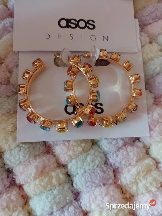 ASOS Bogato zdobione kolczyki wieczorowe koła Kraków