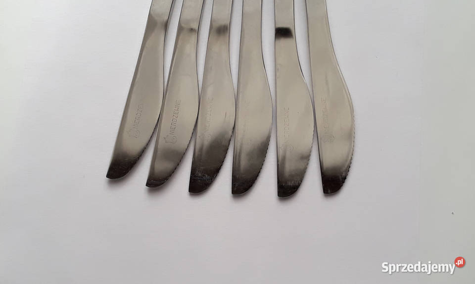 Noże obiadowe KRATKA Polwid sztućce PRL Sztućce Dąbrowa Górnicza