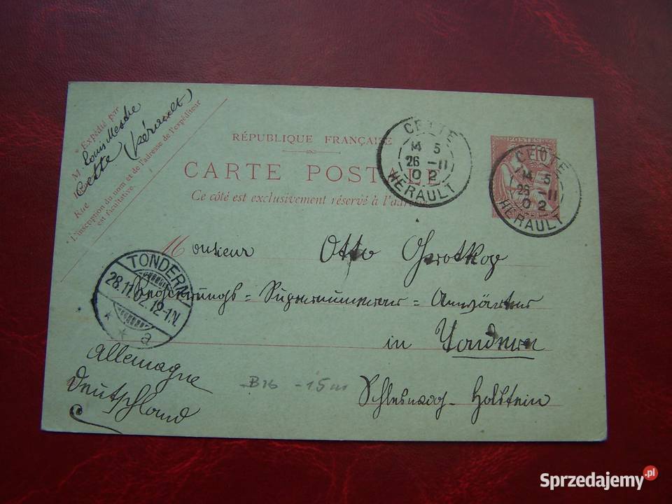 Francja 1902 Kartka pocztowa Tychy sprzedam