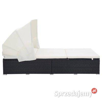 vidaXL 2osobowy leżak z poduszką polirattan Warszawa sprzedam
