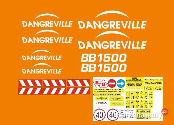 Naklejki dangreville super mocne zestaw