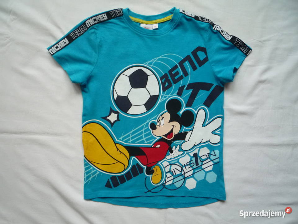 Disney r 122 Mickey Niebieska Kolorowy Nadruk Szczecin