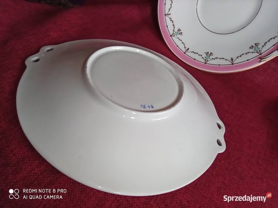 Patera ze złotymi kokardkami 3436 Różowy pasek Gdańsk