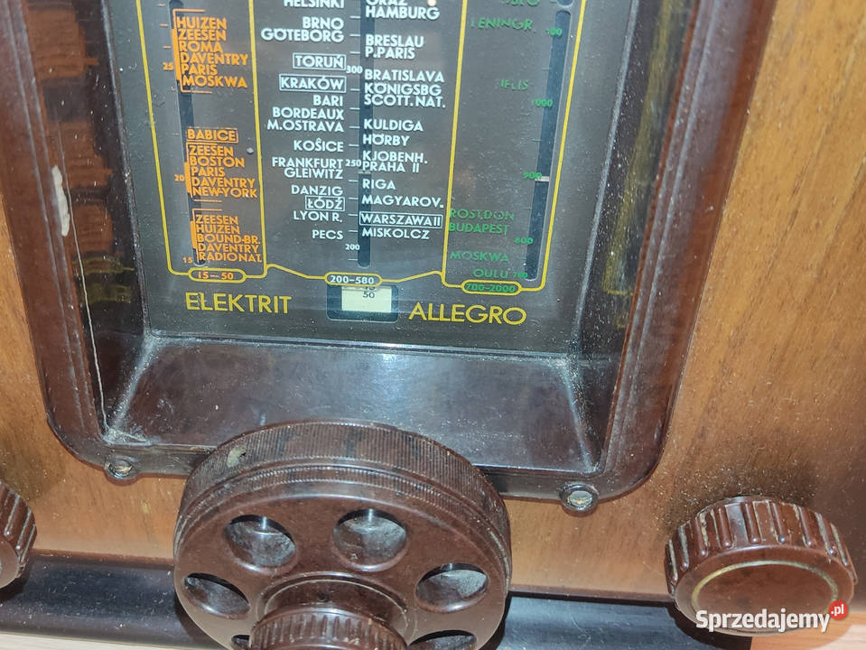 Elektrit Allegro Działające radio lampowe Antyki małopolskie Kraków