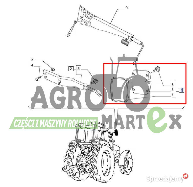 87316907 LUSTERKO 238x328 LH CNH sprzedam