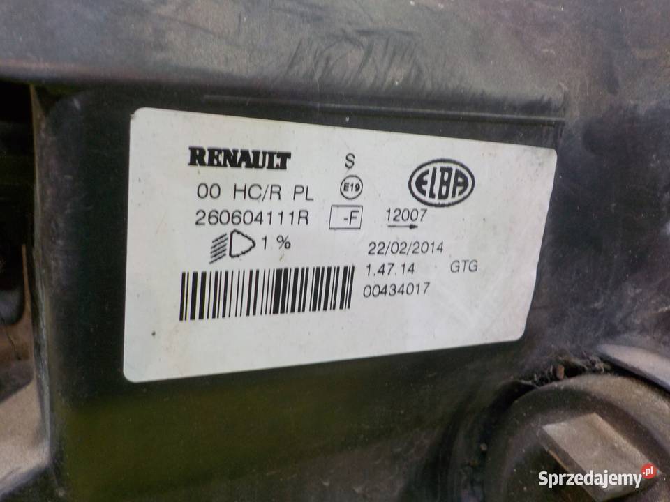 DACIA SANDERO II 12 B 14r 5D lampa lewa przod