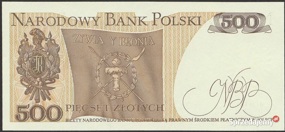 POLSKA 500 ZŁOTYCH 1982 KOŚCIUSZKO XX STAN Łódź
