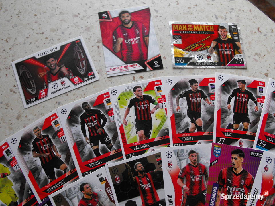 AC MILAN zestaw 51 kart piłkarskich BEZ POWTÓREK Mykanów