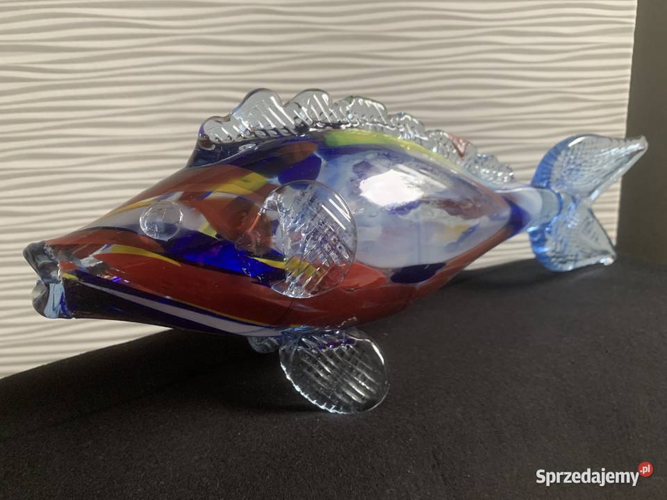 Szklana ryba PRL Łowicz