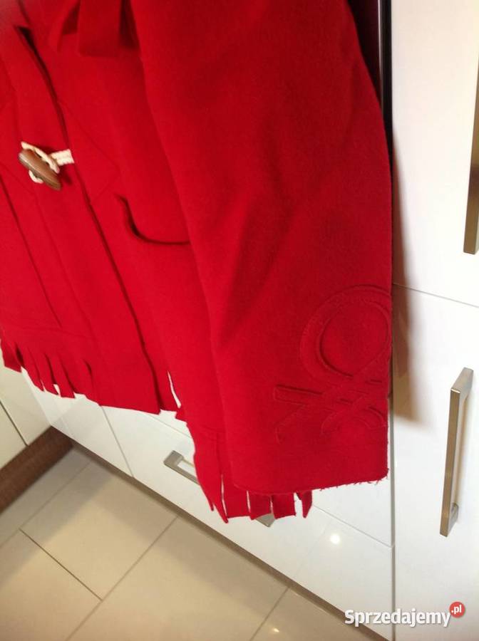 Kurtka Płaszcz Wełniany Damski BENETTON L Nowy