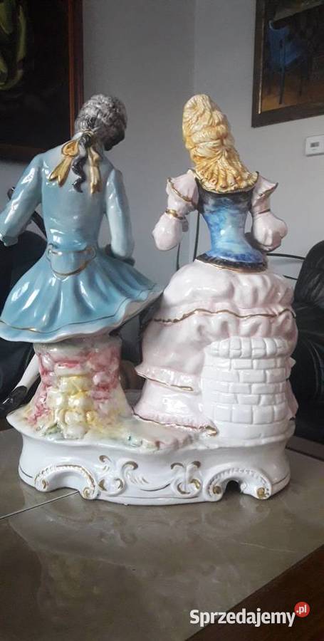 Olbrzymia posągowa figurka porcelanowa Porcelana i szkło Janów Lubelski