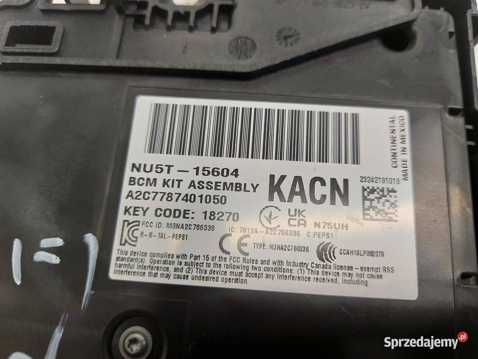 Ford Ranger VI 6 20 TDCI Moduł sterownik BCM