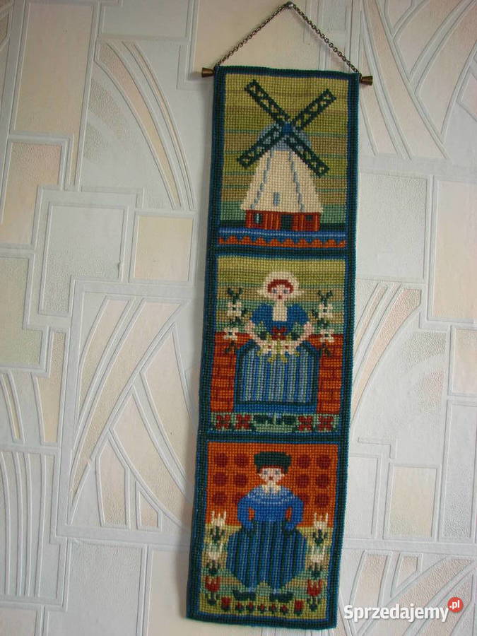 makatka z wiatrakiem haft krzyżykowy Pruszcz Gdański