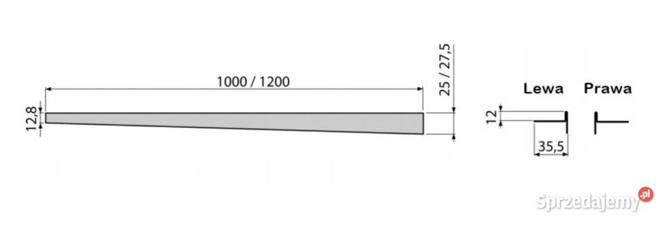 Listwa spadkowa brodzikowa 100 PRAWA NOWA sprzedam