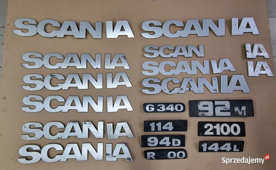 LOGO EMBLEMAT TIR NAPIS SCANIA WYSYŁKA Bieleń