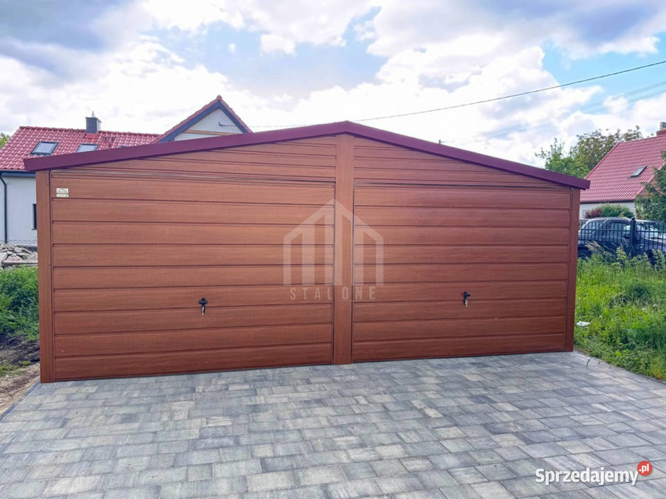 Garaż blaszany 6x5m 2x brama uchylna drzwi Kraków