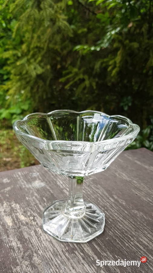 Szklana cukiernica pucharek prl śląskie Myszków sprzedam