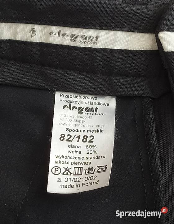 Spodnie męskie garniturowe ELEGANT MAN Rozmiar uniwersalny podlaskie Hajnówka sprzedam