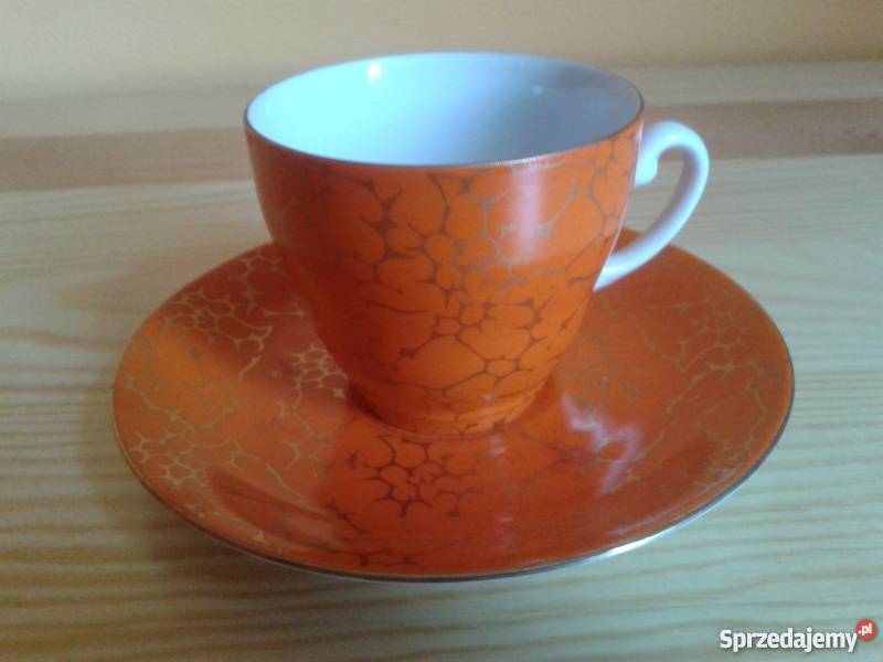 Filiżanki w kolorze orange Włocławek Kłodzko