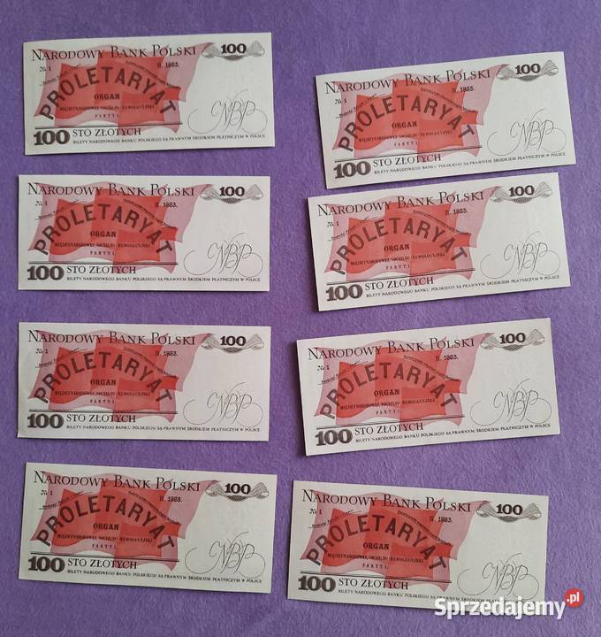 Banknot 100 z 1988 r Ludwik Waryński seria PM śląskie