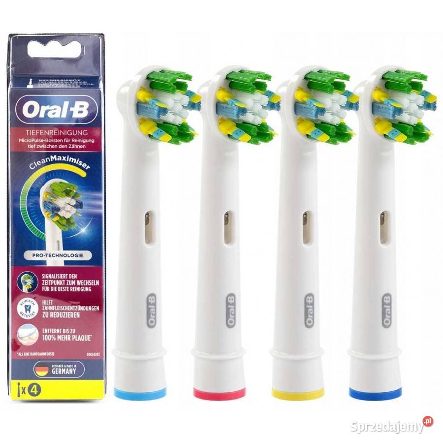 4x  Oryginalne Końcówki Oral-B Floss Action Clean Maximiser