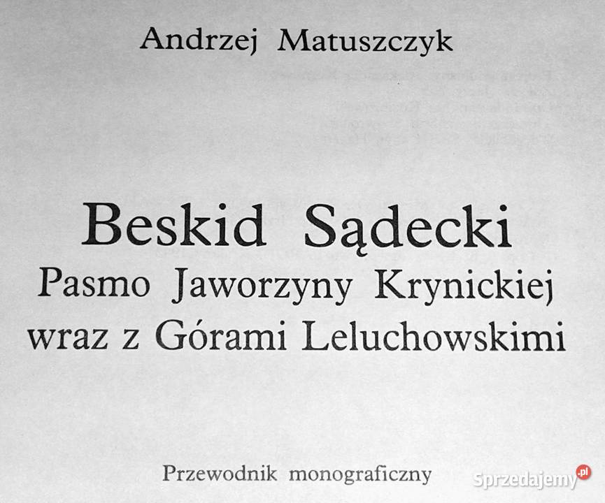 Beskid Sądecki Pasmo Jaworzyny Krynickiej A sprzedam