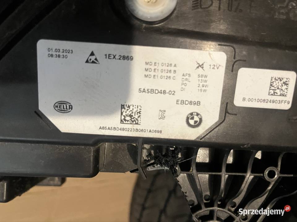 BMW X1 U11 2023r Pozostałość z lamp przód