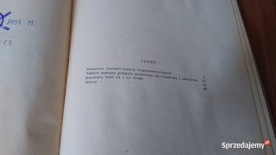 Tablice naturalnych wartości funkcji Książki naukowe i popularnonaukowe Kultura i Rozrywka Gdańsk