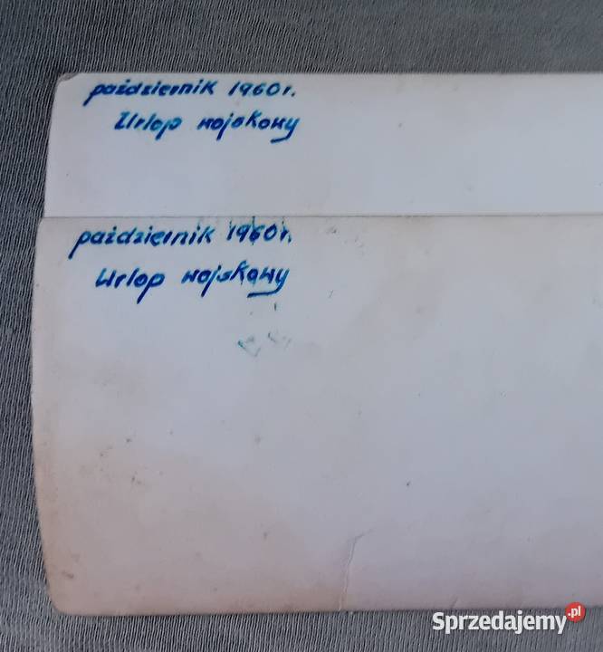 Dwie fotografie żołnierz LWP na urlopie 1960 r