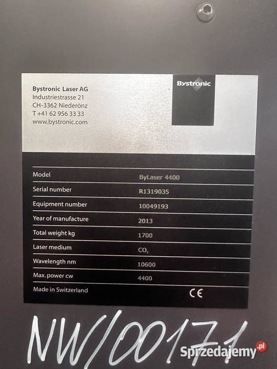 LASER BySpeed PRO 3015 44 kW FV OKAZJA warmińsko-mazurskie Ełk