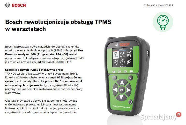 TPA 400 promocja Bosch Tire Pressure Analyzer Bielsko-Biała