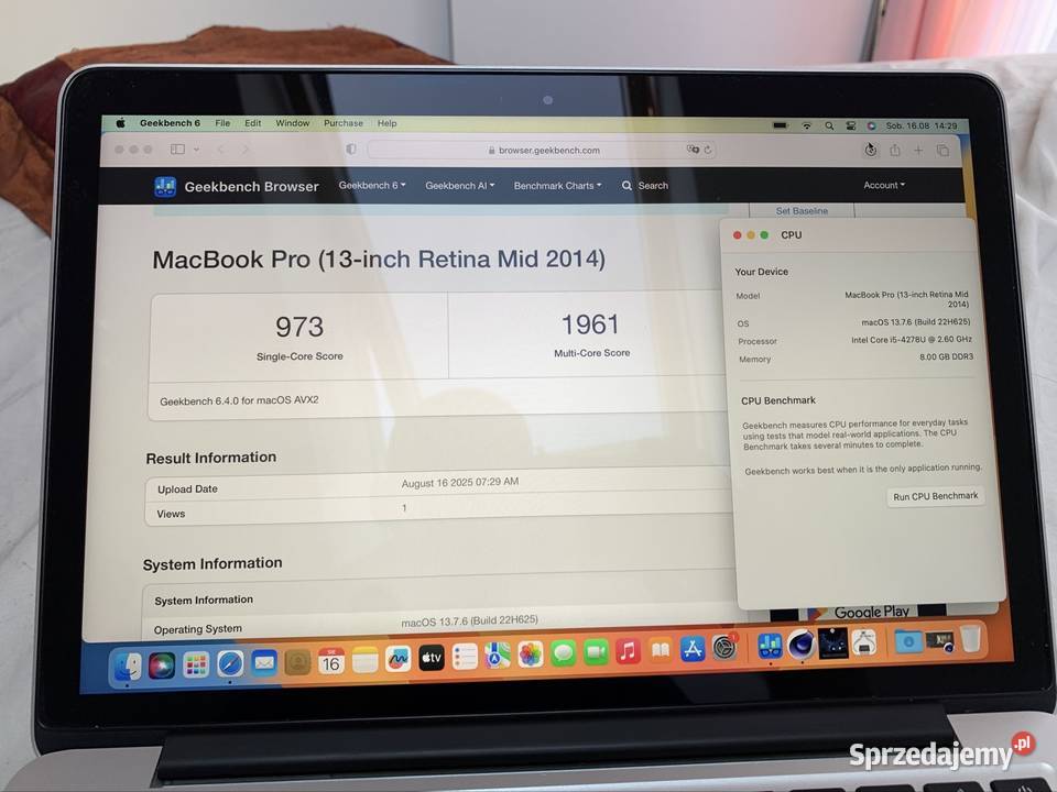 Apple MacBook Pro a1502 Kobyłka