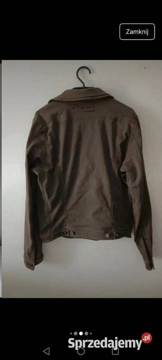 Kurtka jeansowa Denim Diesel khaki wiatrówka zielony